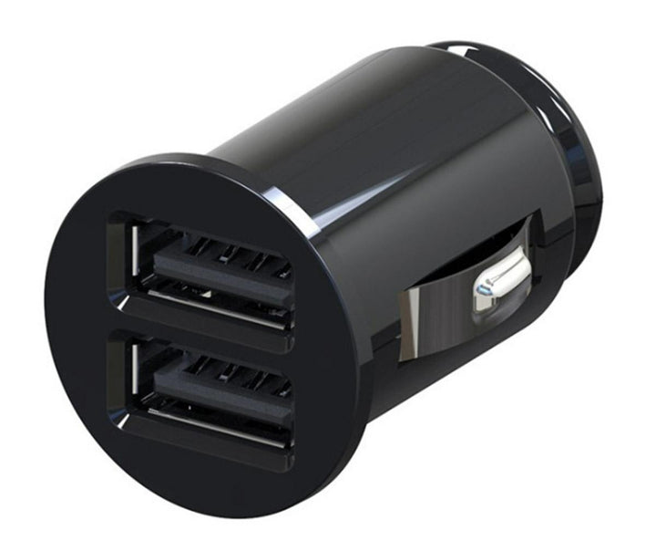 Incarcator auto 2 USB-uri, Zola®, 12V, diametru 25 mm, negru
