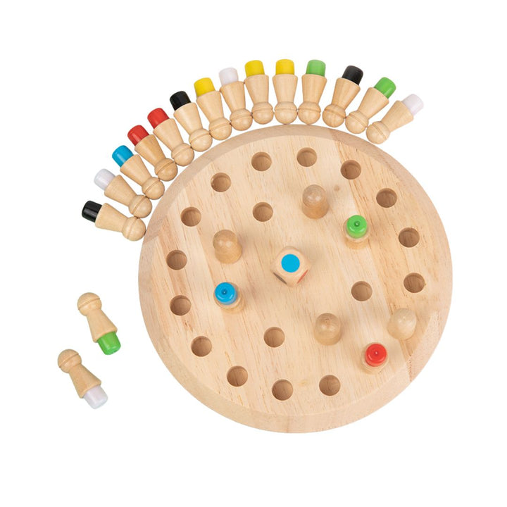 Joc educativ de memorie si inteligenta, Zola, 24 pioni, zar, tabla 15.7 cm, lemn