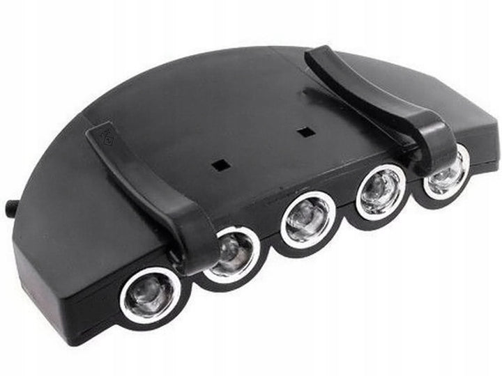 Lanterna LED  montare pe sapca,  Zola®, 5 LED-uri, 83x58x24 mm, neagra