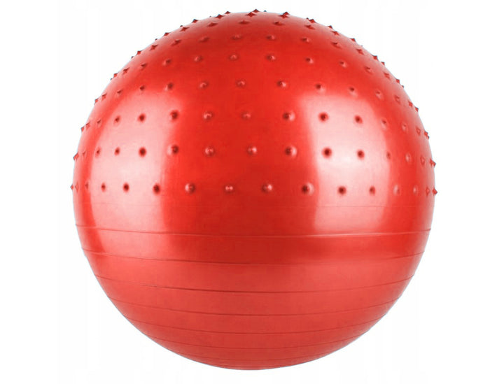 Minge Fitness pentru gimnastica, Zola, cu o zona pentru masaj,  75 cm, rosu
