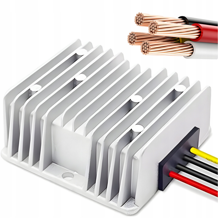 Convertor tensiune DC-DC auto, Zola, 120W, 10A, intrare 18-36V, iesire 12V, carcasa aluminiu, IP68