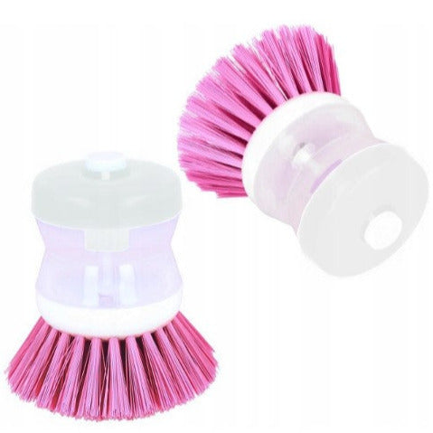 Perie de vase, Zola®, cu dozator pentru detergent, roz