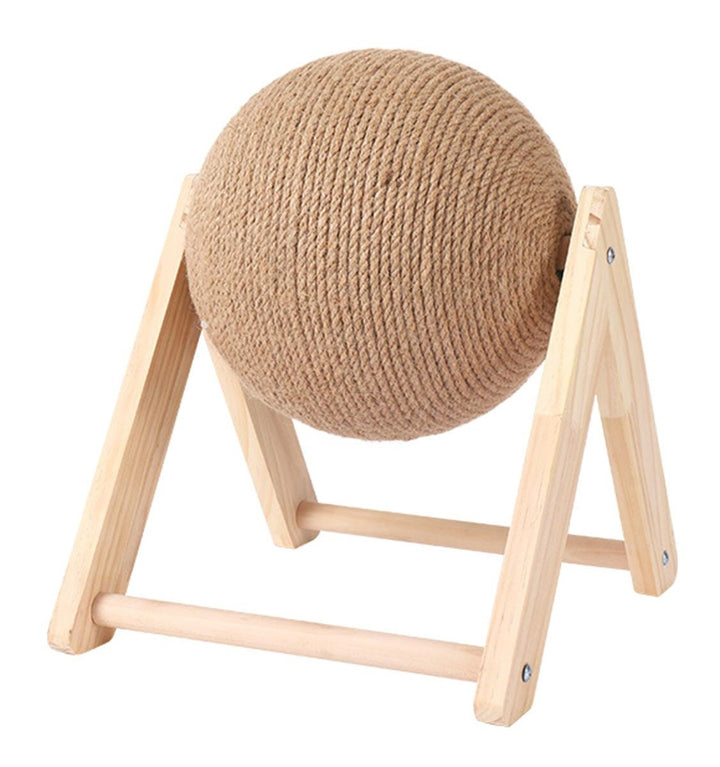 Jucarie de zgariat pentru pisici, Zola®, minge de sisal, 20x17 cm, bej
