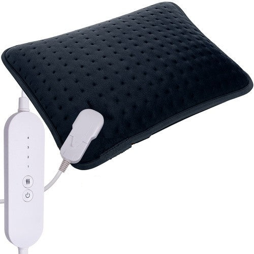 Perna electrica cu incalzire, Zola,  40 x 30 cm, 50 W, 4 niveluri incalzire, pentru spate si gat, poliester, gri