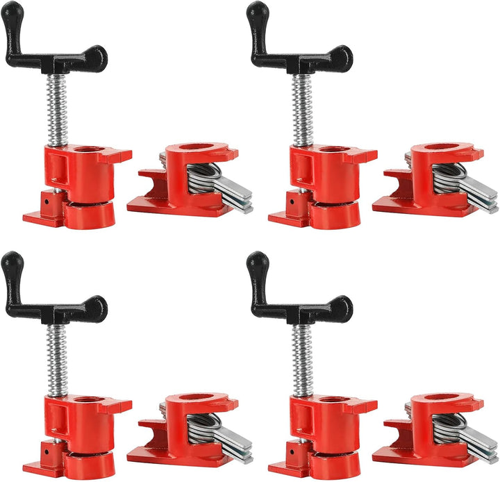 Set 4 menghine de tamplarie, Zola, pentru tevi 3/4″, deschidere maxima 68 mm, dimensiuni 40 x 40 mm, rosu