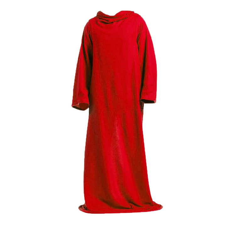 Patura cu maneci, Zola®, unisex, moale si confortabila, 138x180 cm, rosu