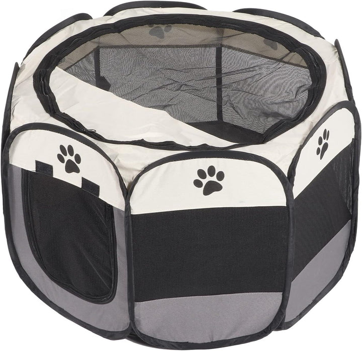 Tarc pentru catei, Zola®, loc de joaca, nailon si poliester, 64x45 cm, alb si gri