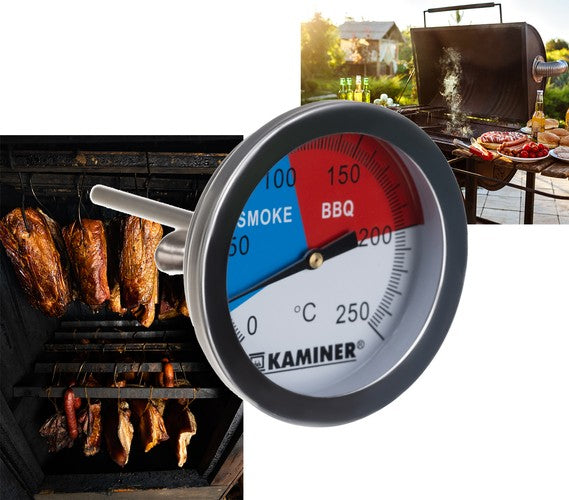 Termometru ideal pentru capacul gratarului, Zola®, prindere cu surub, temperatura 0 - 250° C