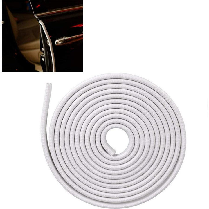 Banda de protectie, Zola, pentru marginea usilor auto, din cauciuc, lungime 5 m, grosime 7 mm, alba
