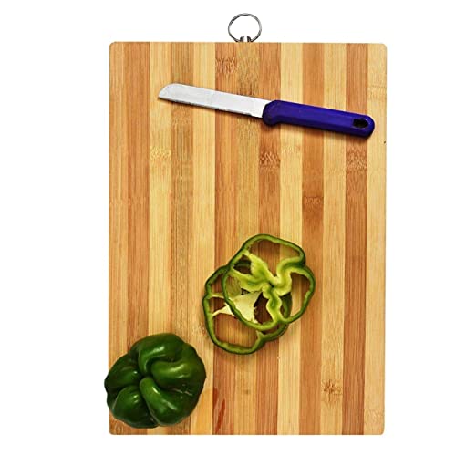 Tocator din bambus, Zola®, cu agatatoare, 30x20 cm