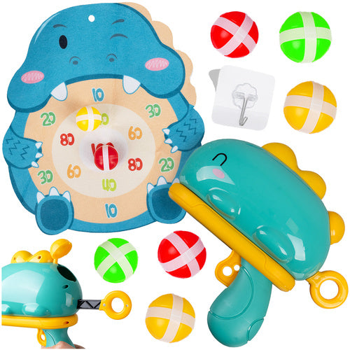 Joc interactiv de tras la tinta, Zola, Dinosaur, 6 bile, arma dinozaur, scut, 27.5 x 30 cm, albastru