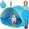 Cort de plaja 2 in 1, Zola®, cu piscina pentru copii, impermeabil, 117x79x70 cm