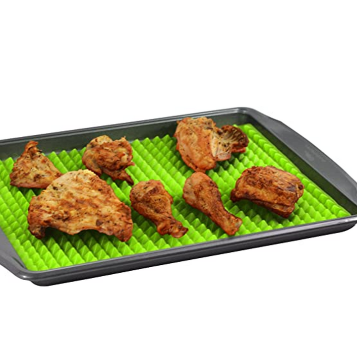 Covoras din silicon, multifunctional, Zola®, pentru coacere, scurgere, flexibil, 39x26 cm, verde