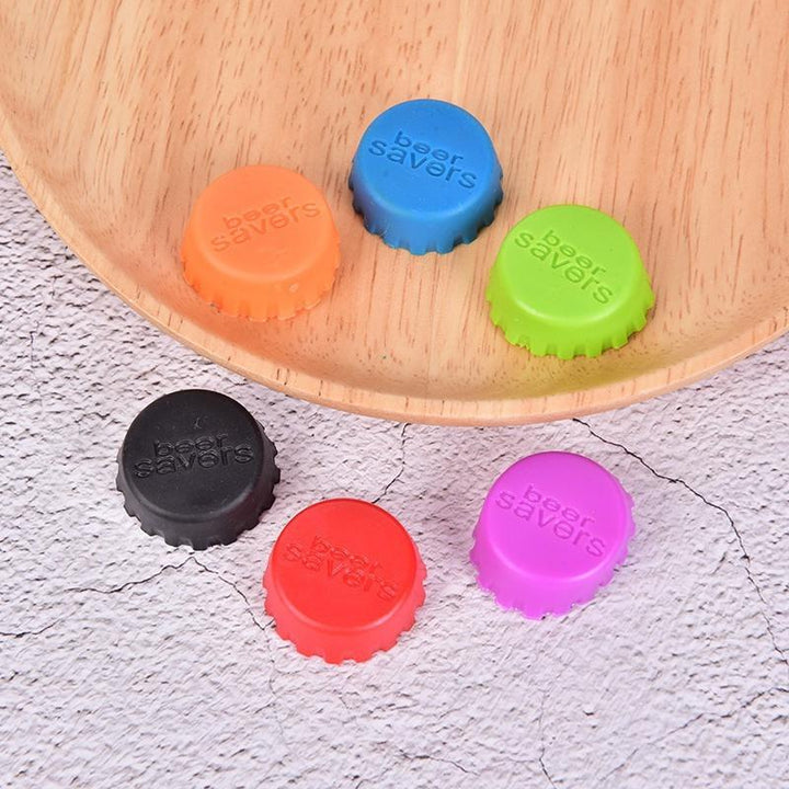 Set 6 dopuri din silicon, Zola, pentru sticle, reutilizabile, diametru interior 2.4 cm, multicolore
