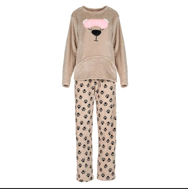 Pijama pufoasa si calduroasa pentru Adulti, Zola®, model Urs, marimea L-XL