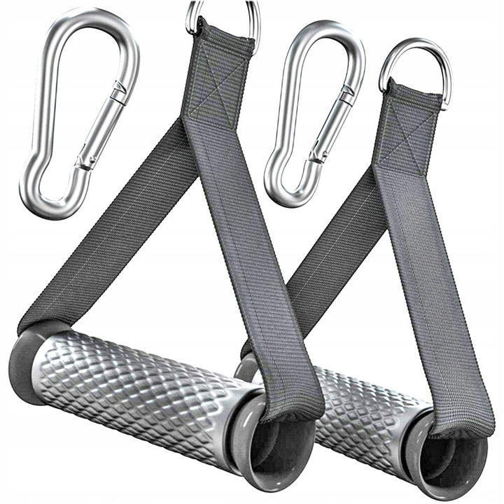 Set 2 manere pentru multi-gimnastica, Zola, fitness, din nylon si ABS, 130x33 mm, negru