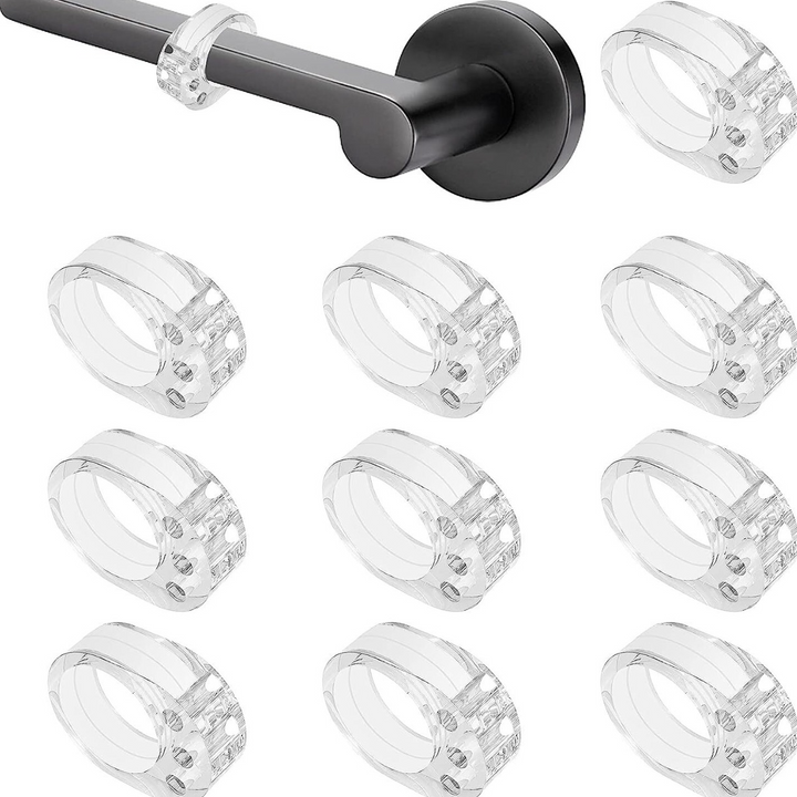Set 10 bucati opritor pentru manerul usii, Zola, din silicon, transparent