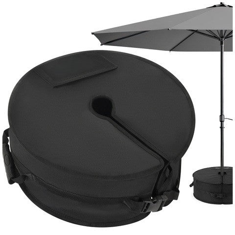 Baza umbrela gradina, Zola, umplere cu nisip 40 kg, impermeabila, material Oxford, inchidere sigura, 48 x 18.5 cm, negru