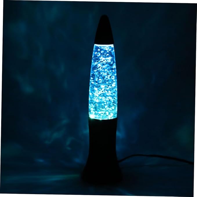 Lampa de noptiera, Zola®, argintie cu Glitter, albastru, 34.5x9 cm