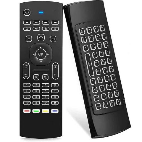 Telecomanda universala 3 in 1 , Zola®, MX3, smart TV, tastatura si mouse, butoane qwerty, conectare USB/IR, neagra