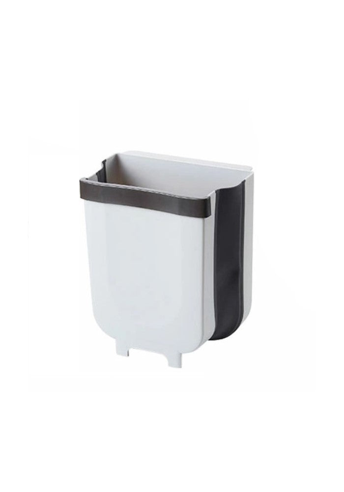 Cos de gunoi pliabil, Zola®, pentru dulap, din plastic/silicon, alb/gri, 29x17x14 cm