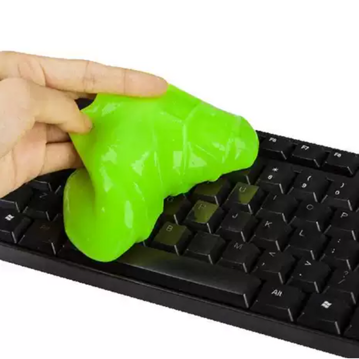 Gel slime pentru curatarea prafului, firimiturilor, murdariilor din locurile greu accesibile, Zola®, din silicon, verde