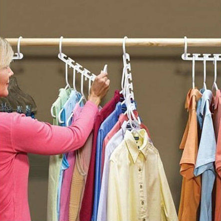 Set 8 organizatoare pentru umerase, Zola®, din plastic, albe, cu 5 locuri