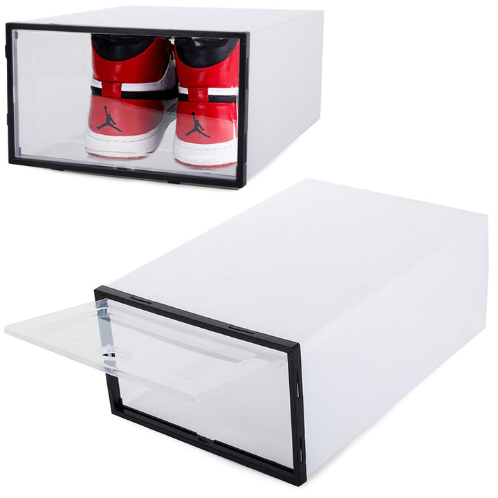 Organizator pentru pantofi tip cutie, Zola®, alba-transparent, 34.5 x 24 x14 cm