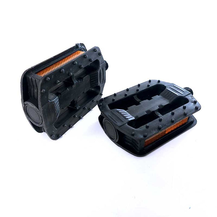 Set 2 pedale pentru bicicleta, Zola®, reflectorizante, negre, 9.5x7x2.5 cm