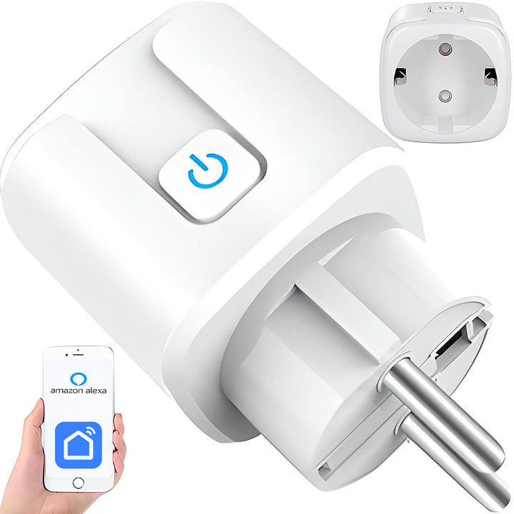 Priza inteligenta Wi-Fi, Zola®, control de la distanta cu aplicatie SMART LIFE, functie de Energy Monitor,  3680W, 250V, 50x80 mm, alba