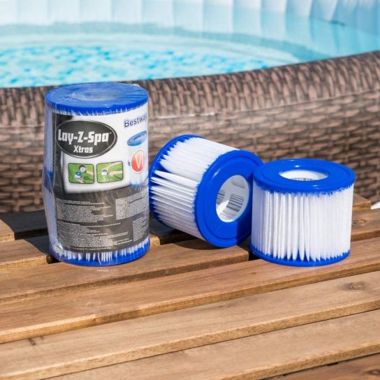 Set 2 cartuse de filtrat Bestway FlowClear (VI) 58323, pentru pompele de filtrare Lay-Z-SpaTM