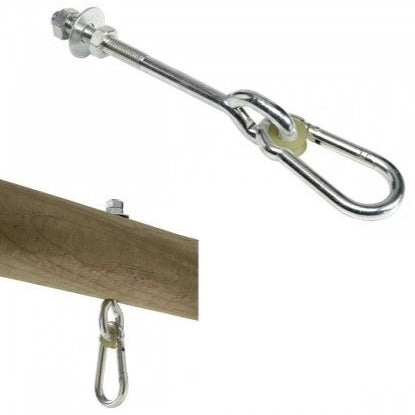 Carlig de prindere leagane cu carabina, Zola, filet, dimensiune totala 27 cm, sarcina maxima 300 kg