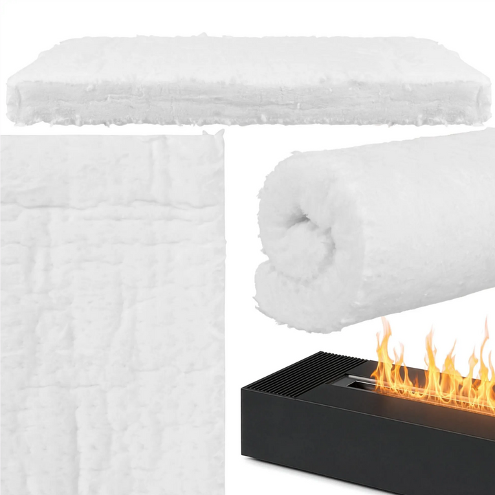 Insertie ceramica pentru biosemineu, Zola, 30 x 20 x 3 cm, rezistenta pana la 1300°C, fibra ceramica absorbanta, ajustabila prin taiere