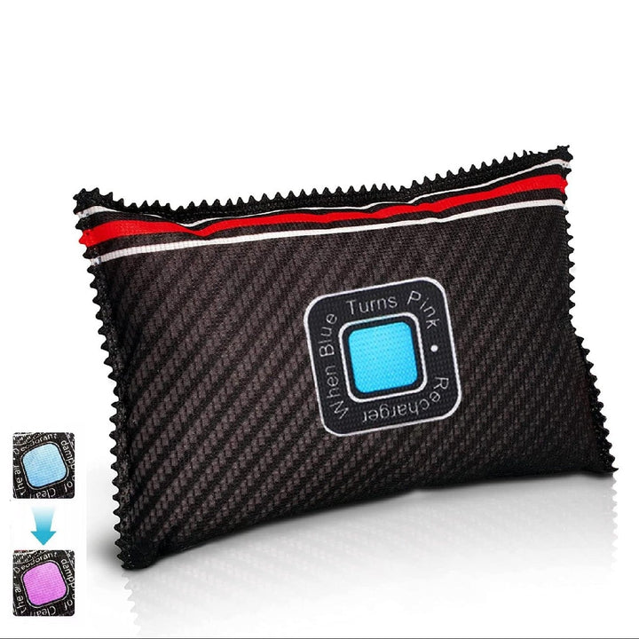 Dezumidificator auto, Zola, absoarbe si retine umezeala, silicagel, indicator nivel de umplere, reutilizabil, negru, 18 × 11 cm