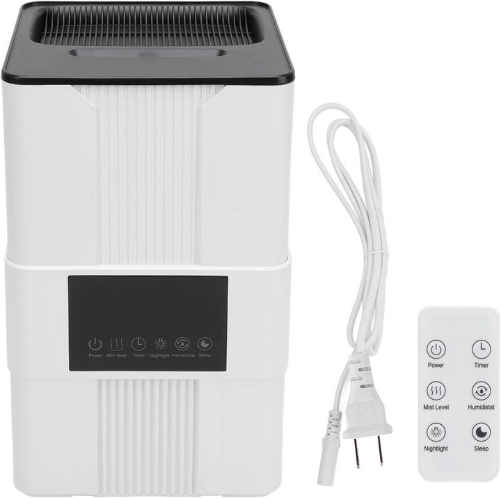 Set umidificator aromaterapie si 3 uleiuri esentiale, Zola, efect semineu, 25W, 300 ml/h, rezervor 3.5 l, 5 trepte functionare 40-90 RH%, temporizator 1-8 h, afisaj LCD, 18 x 18 x 29 cm, alb