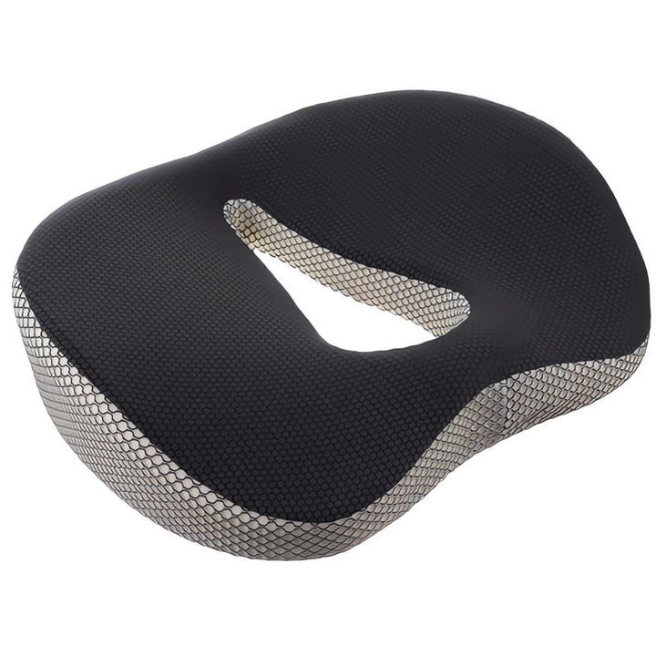 Perna ortopedica pentru sezut din spuma cu memorie, Zola®, pentru scaun birou sau masina, husa detasabila cu fermoar, 46 x 36 x 11 cm