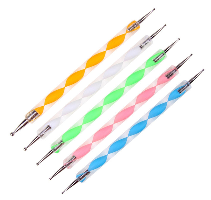 Set 5 ustensile pentru unghii, Zola®, aplicare diferite tipuri de decoratiuni, 14 cm