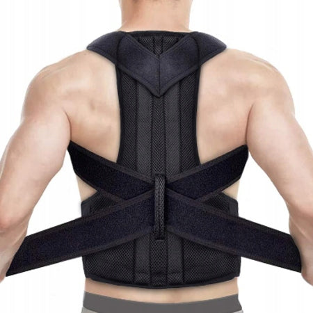 Suport corector pentru spate, Zola®, cu bretele reglabile, negru, confortabil si usor de purtat, marimea L