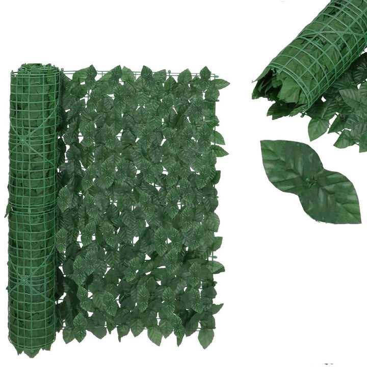 Gard viu artificial iedera, Zola, aspect realist, pentru exterior si interior, rezistent UV, 300 x 100 cm, verde