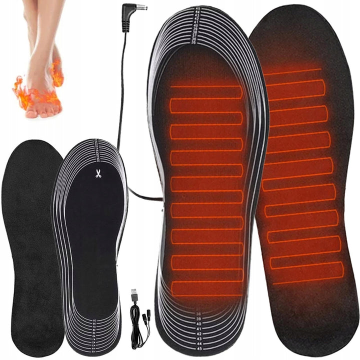 Branturi incalzite pentru incaltaminte, Zola, 10W, 35-44, marime ajustabila, alimentare USB, grosime 4mm, 28 x 9.5 cm, negru