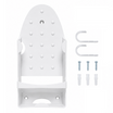 Suport pentru fier si masa de calcat, Zola, montare pe perete, rezistent la 250°C, cu 2 carlige, PBT, 31 x 14 x 10,8 cm, alb
