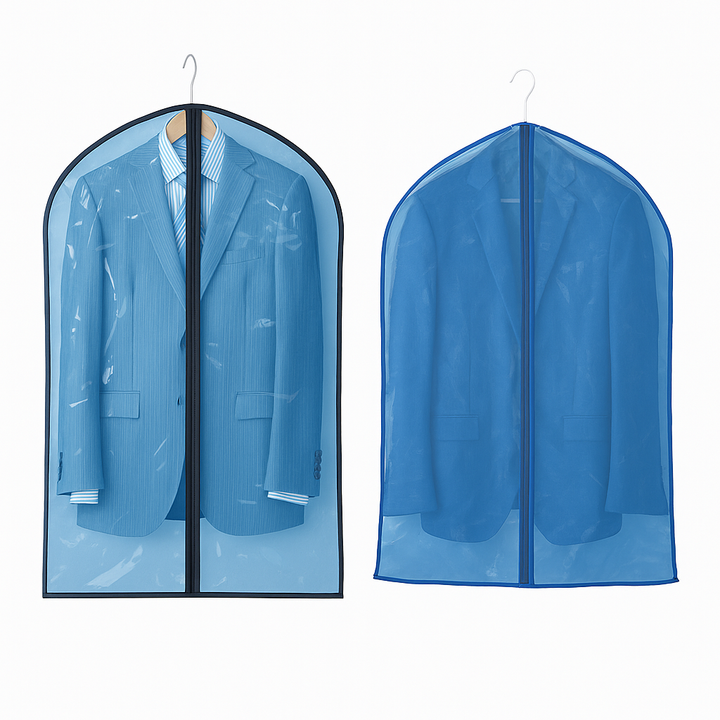Husa de protectie pentru costum, Zola®, cu fermoar, 60x90 cm, albastru