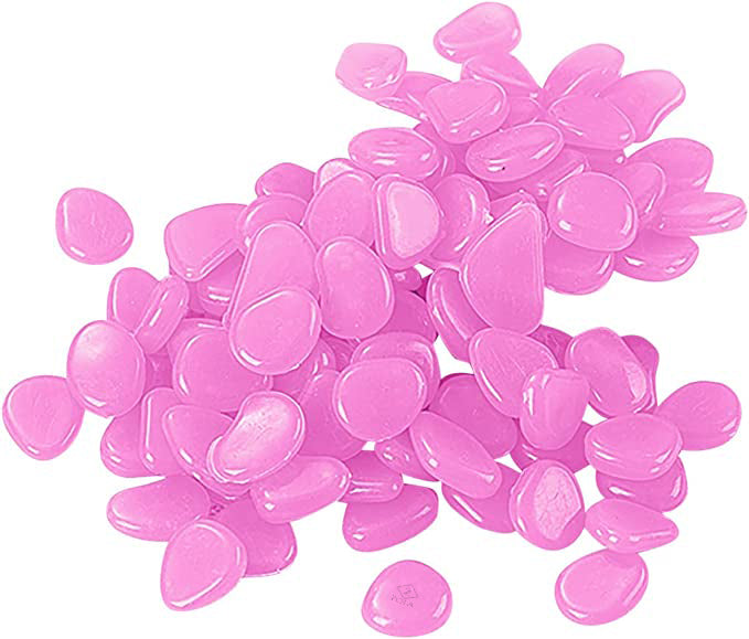 Set pietre decorative, Zola®, fosforescente, 100 bucati, mov, dimensiune 2-3 cm