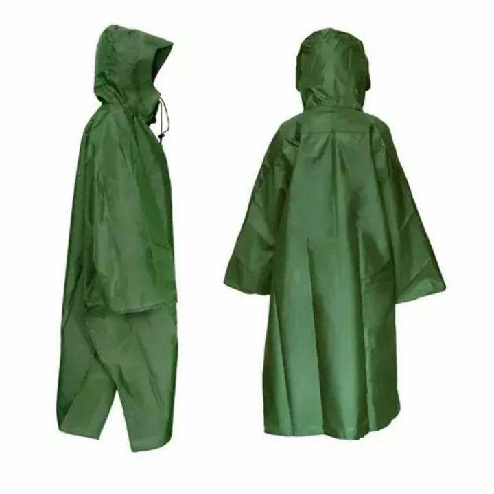 Pelerina de ploaie cu gluga, Zola®, oversize, poliester impermeabila, lungime totala 145 x 100 cm, lungime fara gluga 110 cm, verde