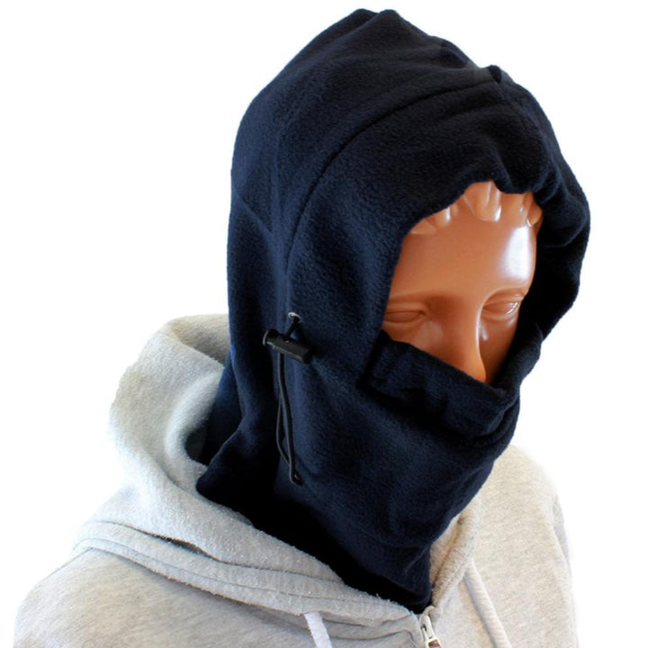 Cagula unisex, Zola®, fleece, marime universala, 35x32 cm, albastru inchis