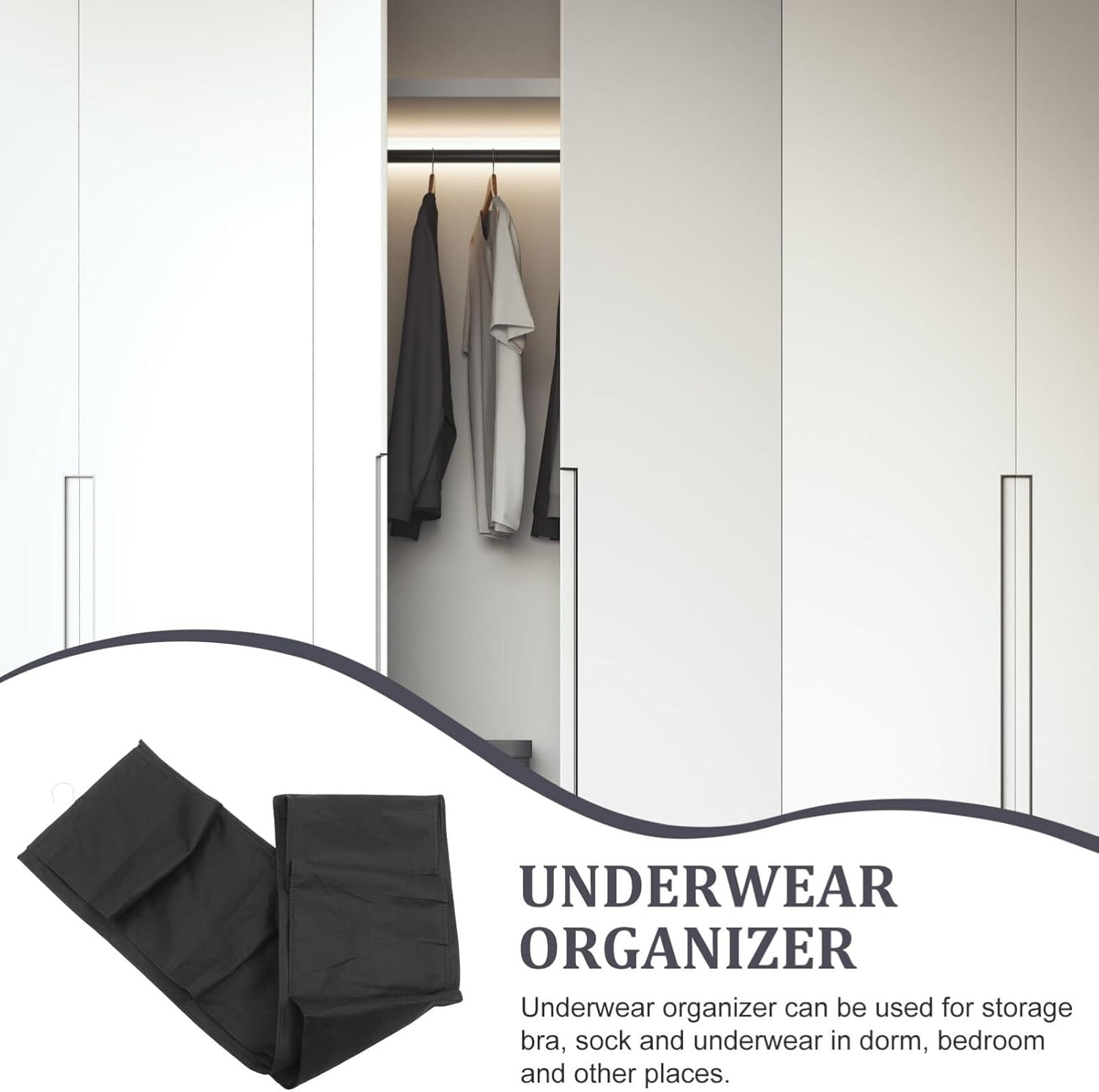 Organizator suspendat pentru pantofi, Zola®,  12 compartimente, agatatoare metalica, 117 x 32 cm, negru