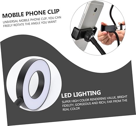 Lampa de birou, Zola®, cu 24 de LED-uri, suport pentru telefon rotativ, 3 moduri de iluminare, alimentare USB, neagra