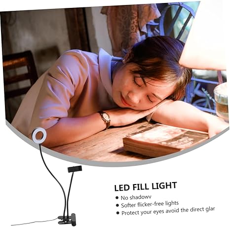 Lampa de birou, Zola®, cu 24 de LED-uri, suport pentru telefon rotativ, 3 moduri de iluminare, alimentare USB, neagra