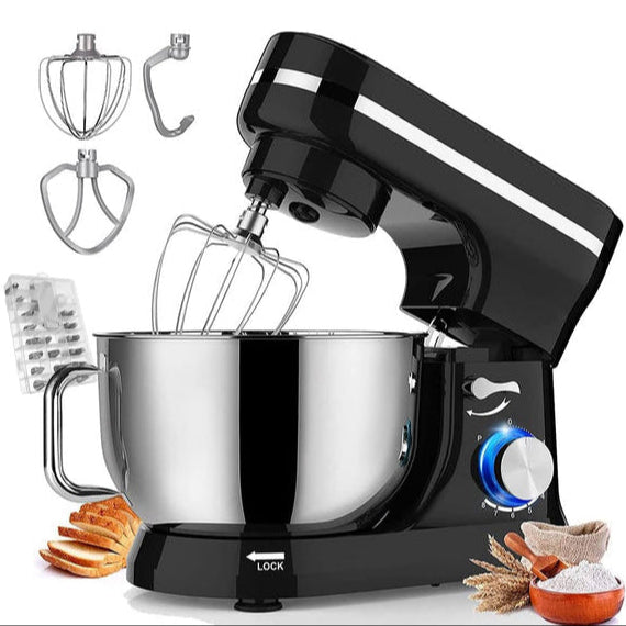 Mixer cu bol 4.5 l din inox, Zola®, putere 1700 W, 3 accesorii, protectie bol, negru