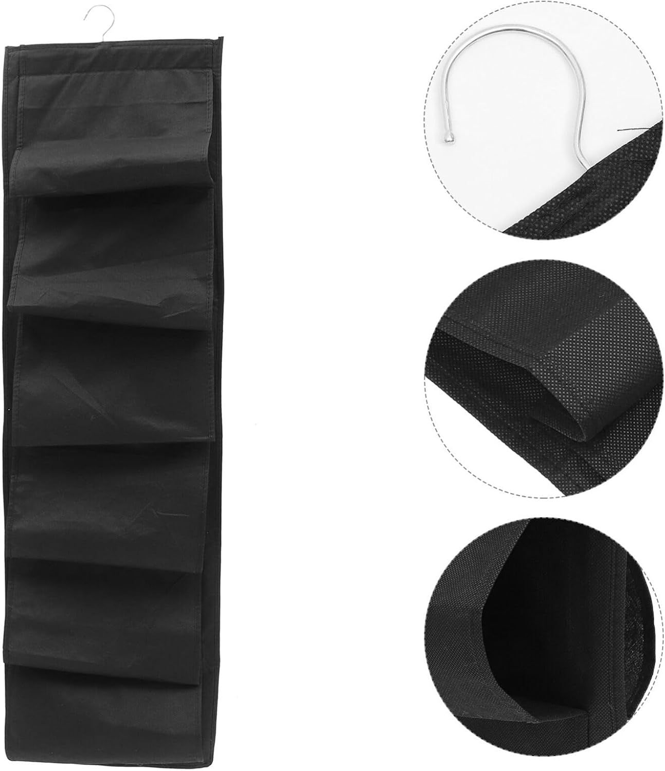 Organizator suspendat pentru pantofi, Zola®,  12 compartimente, agatatoare metalica, 117 x 32 cm, negru